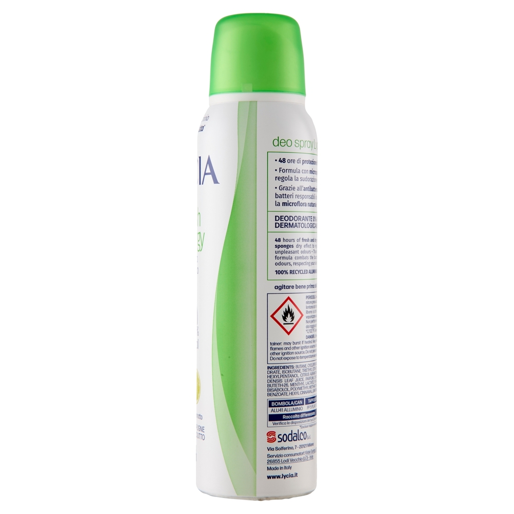 Lycia fresh energy aloe & bergamotto deo spray 150 ml